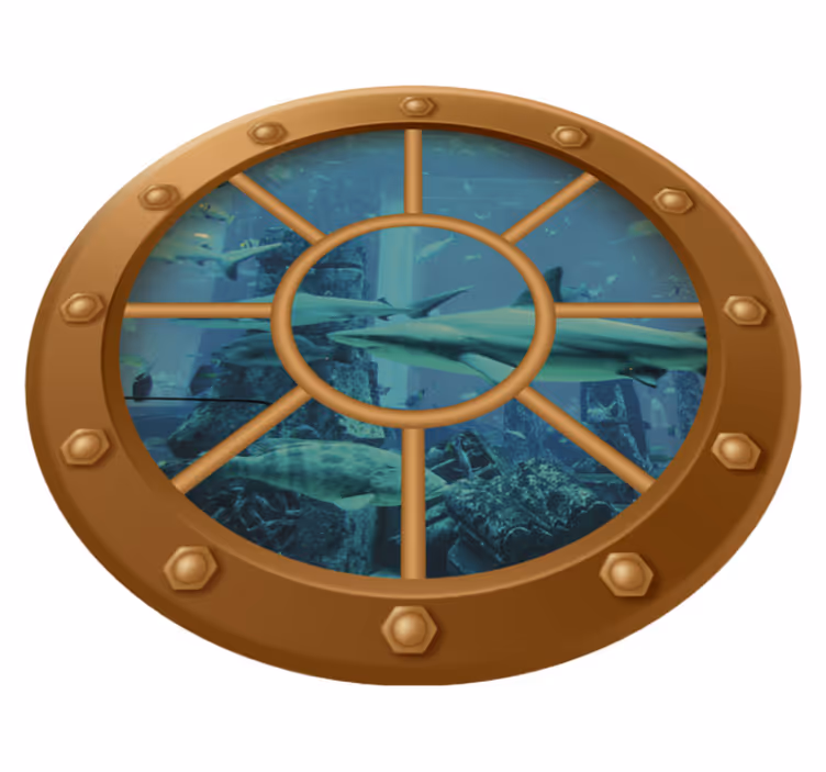 Floral rug underwater view portal - TenStickers