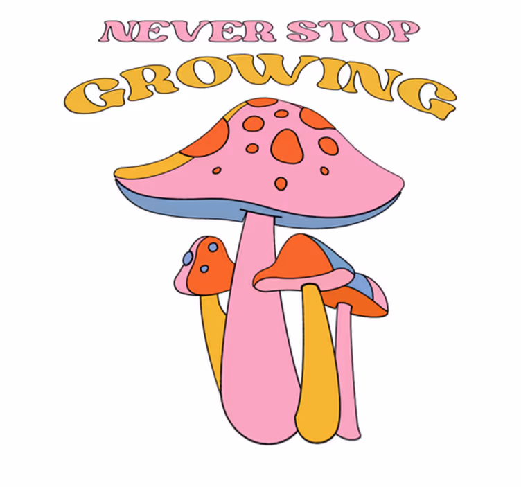 Floral rug with whimsical mushroom design - TenStickers