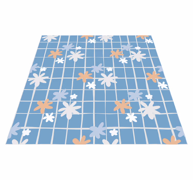 Floral rug with botanical design - TenStickers