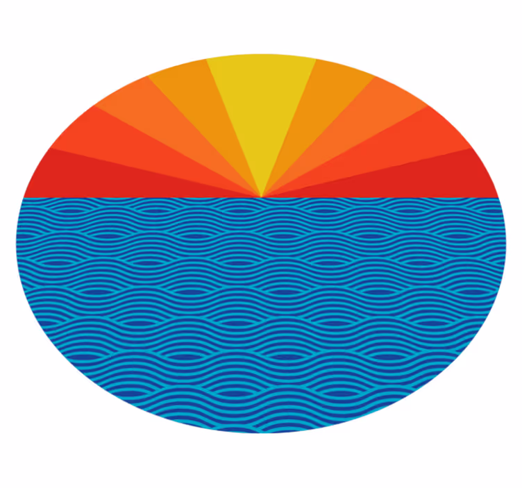 Vintage sunset bedroom carpet - TenStickers