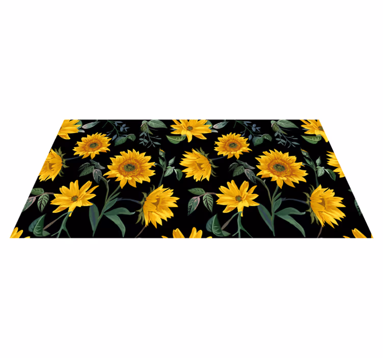 Floral rug vintage sunflower - TenStickers