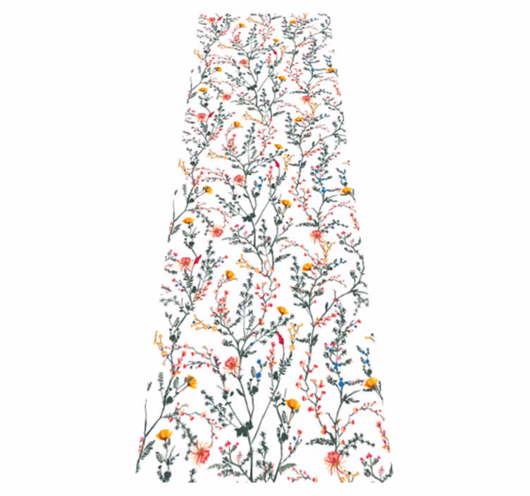 Floral rug in a slim minimalist garden design - TenStickers