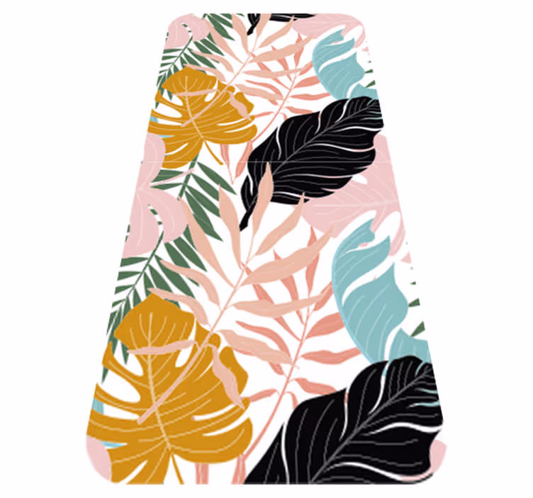 Floral rug with vibrant abstract flower design - TenStickers