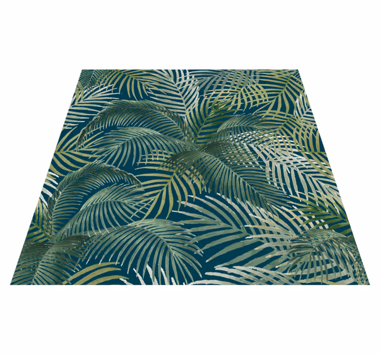 Floral rug with tropical leaf design - TenStickers