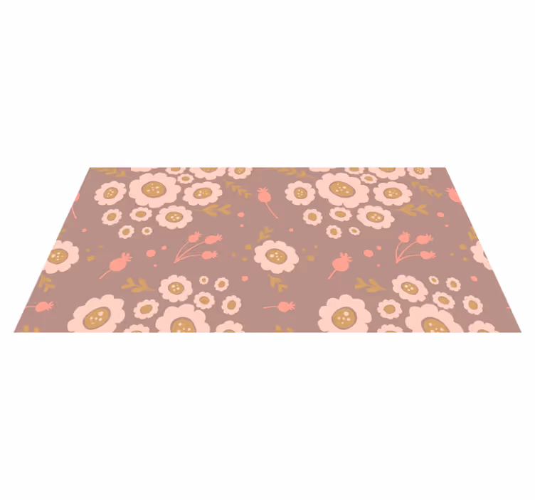 Floral rug with pastel-colored design - TenStickers