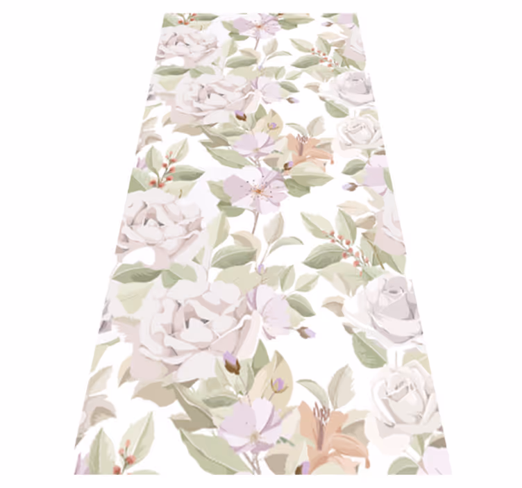 Floral rug with an elegant floral seamless pattern - TenStickers