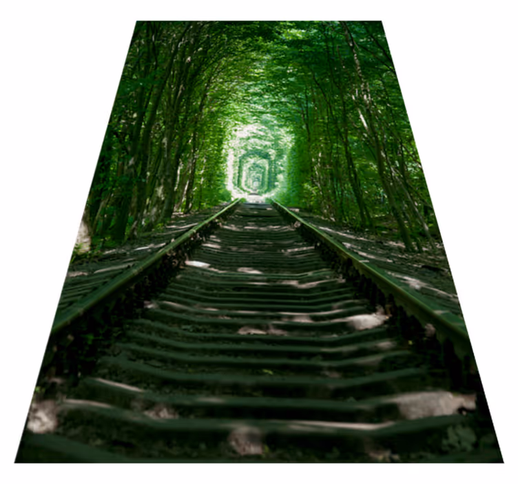 Floral rug with pathways and trees - TenStickers