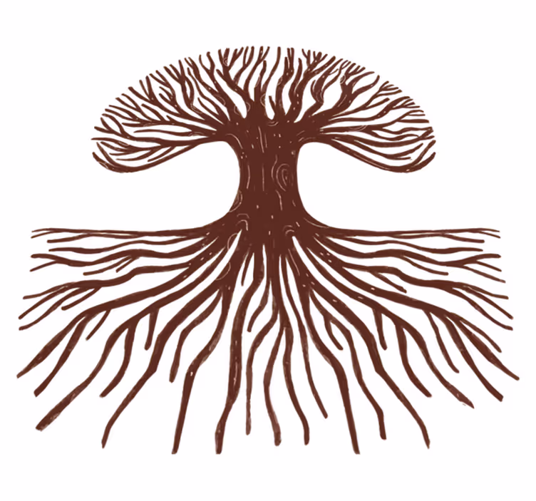 Floral rug tree of life deep roots - TenStickers