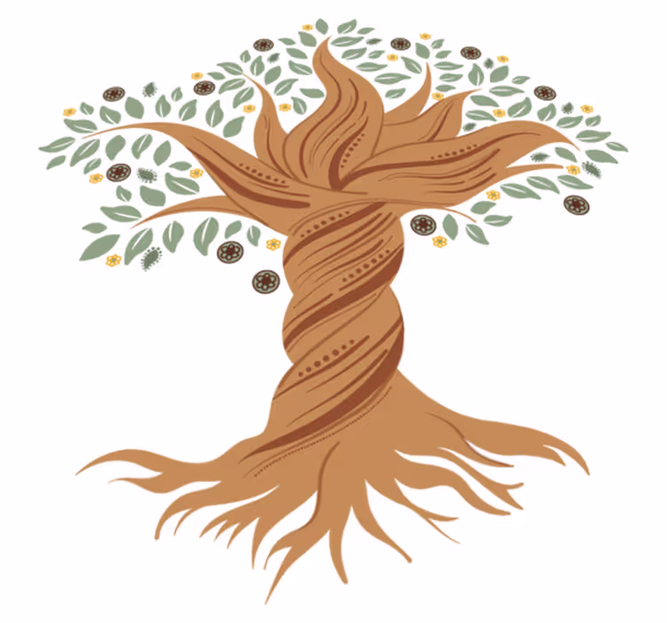 Floral rug tree of life weave - TenStickers