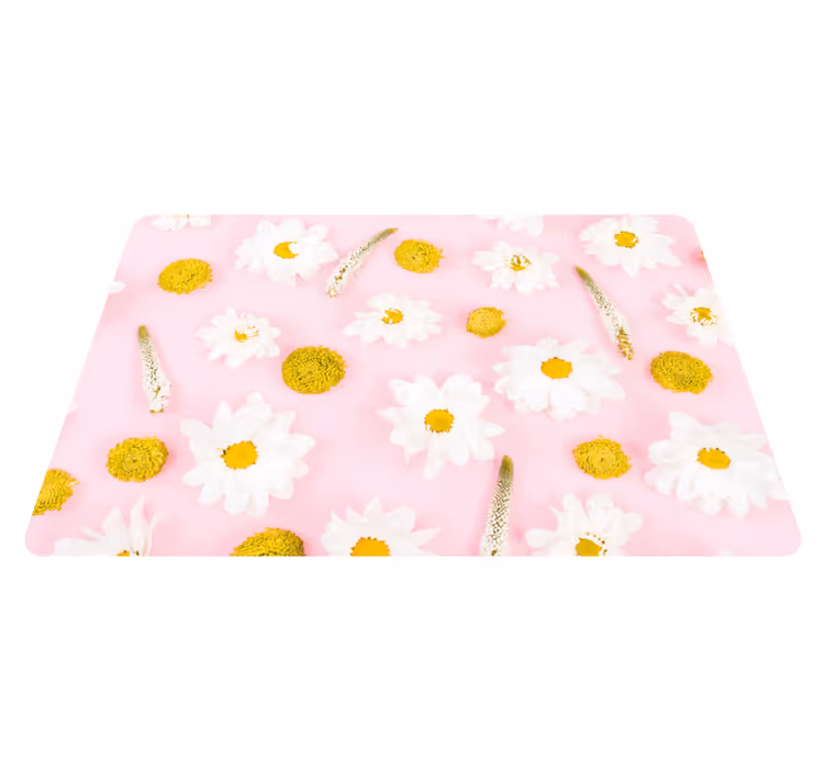 Floral rug with vibrant colored flowers - TenStickers