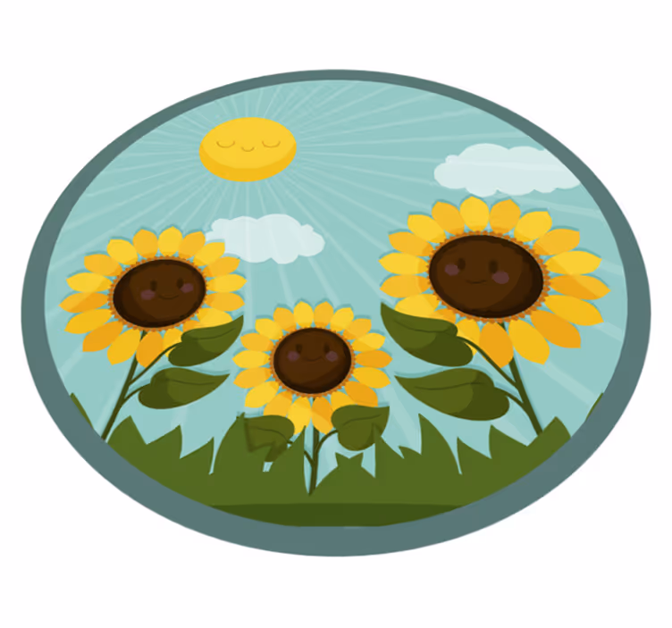 Floral rug flowers in the sun - TenStickers