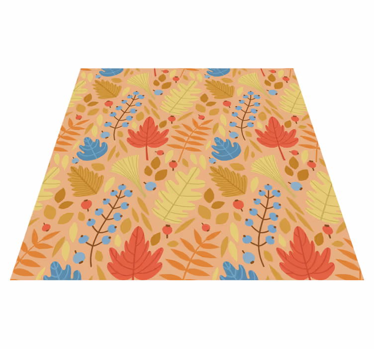 Floral rug with charming autumn leaves design - TenStickers