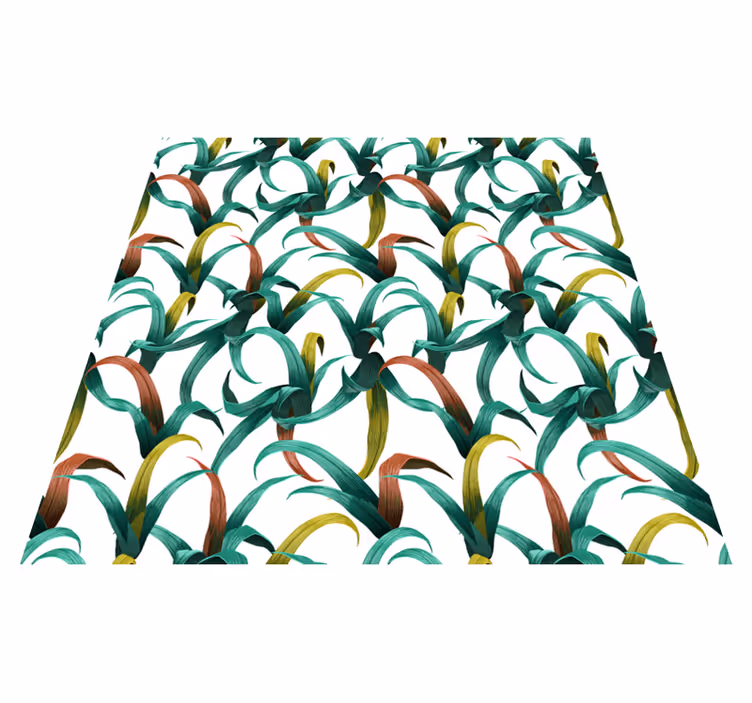 Floral rug with beautiful tropical plants design - TenStickers