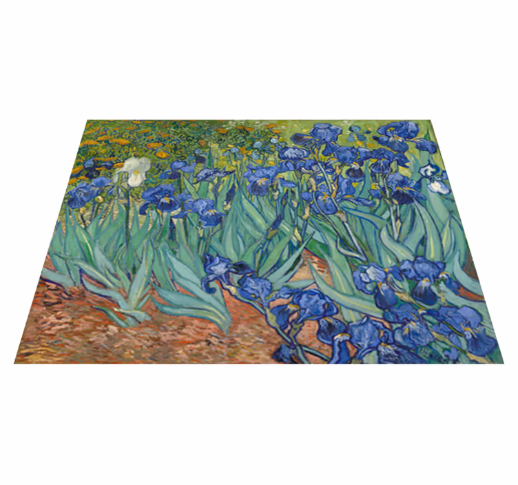 Floral rug van gogh blooms - TenStickers