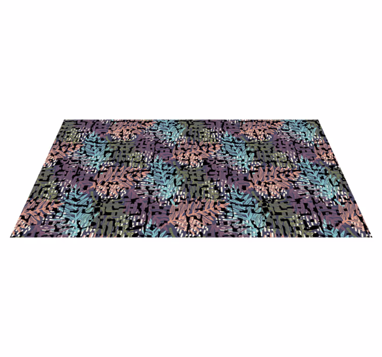 Colorful original splashy flora floral rug - TenStickers