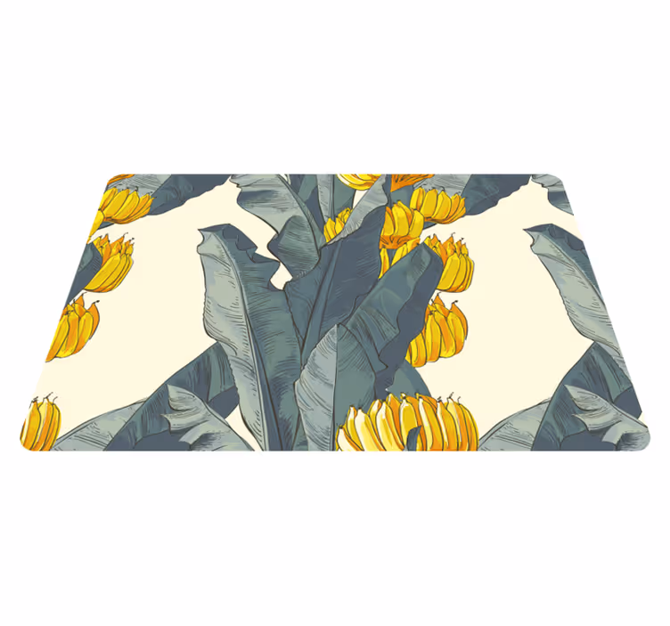 Floral rug with banana tree artistic design - TenStickers