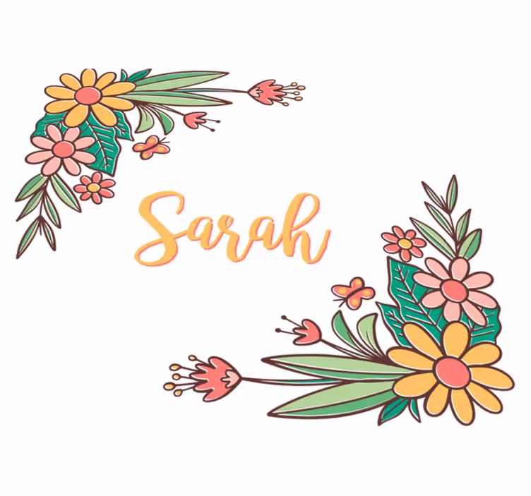 Floral rug with customizable flower design - TenStickers