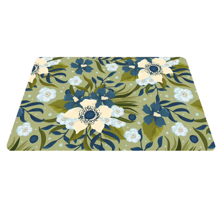 Floral rug in vibrant summer colors - TenStickers