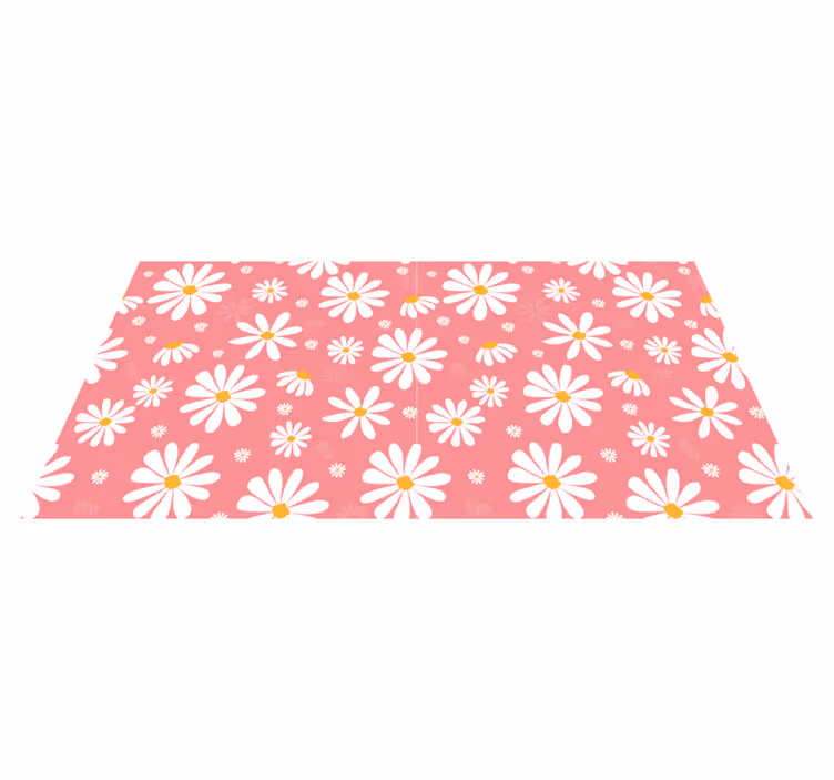 Floral rug with vintage daisy flowers design - TenStickers