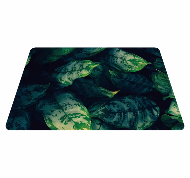 Floral rug with maranta leaves design - TenStickers