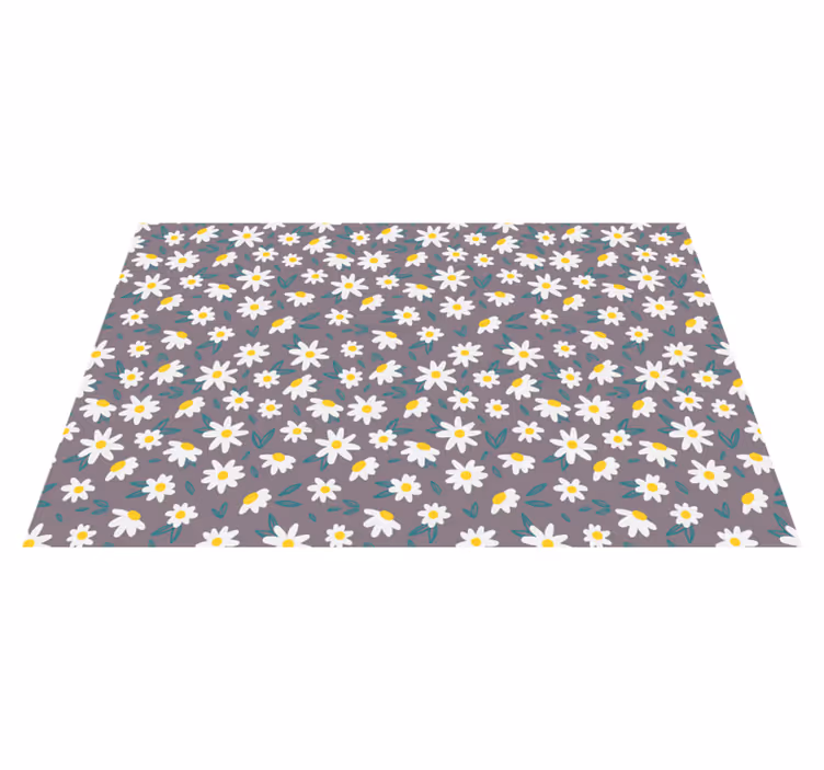 Floral rug with cute tiny daisy pattern - TenStickers