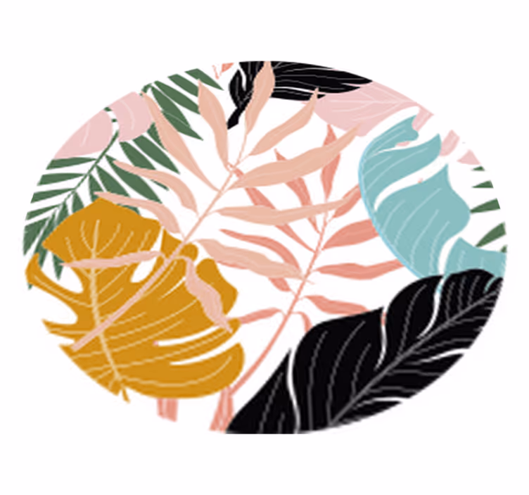 Floral rug with vibrant abstract flower design - TenStickers