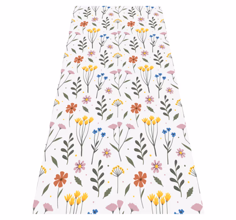 Floral rug with vibrant garden flower pattern - TenStickers