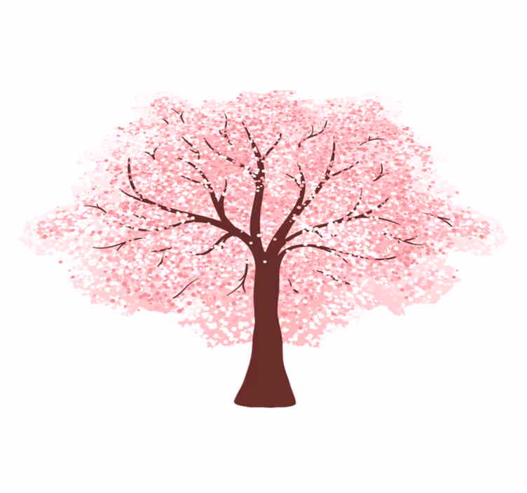 Floral rug cherry blossom tree - TenStickers