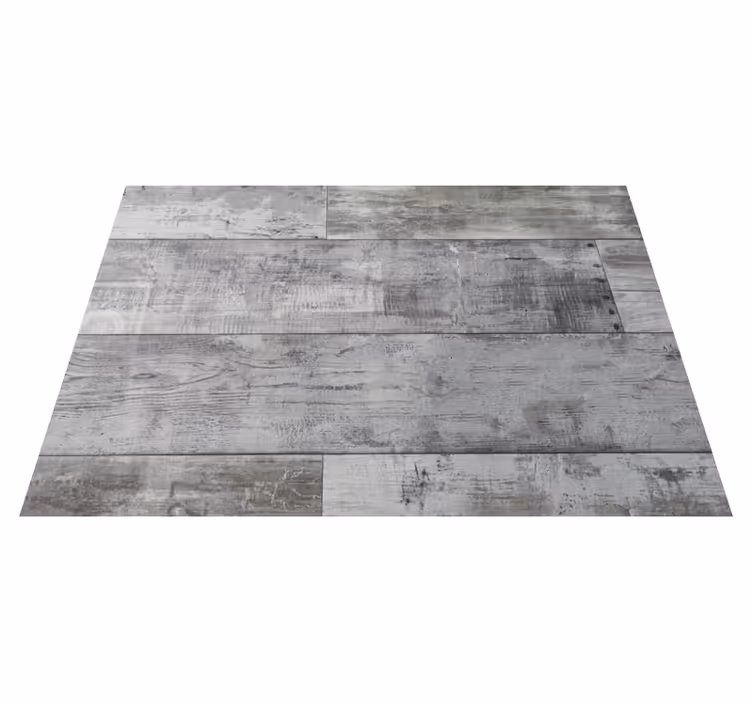 Dining room rug in grey wooden planks design - TenStickers