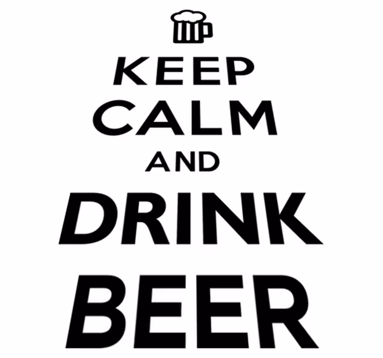 Calm and drink beer kitchen vinyl mat - TenStickers