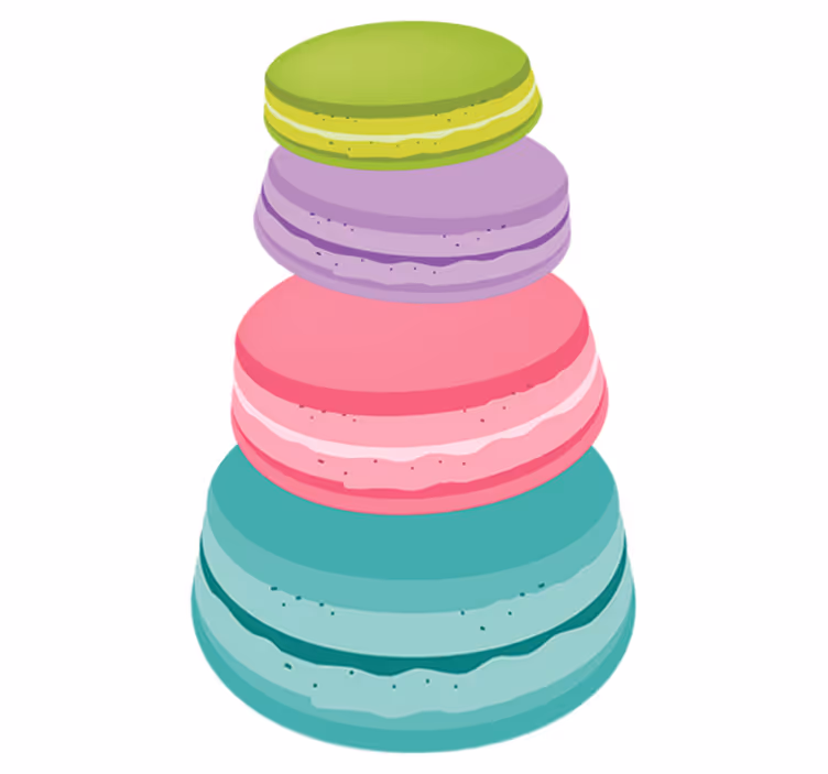 Colorful macarons kitchen vinyl mat - TenStickers
