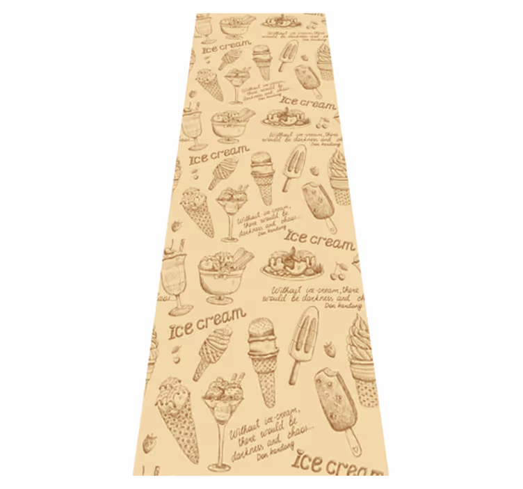 Vintage ice creams kitchen vinyl mat - TenStickers