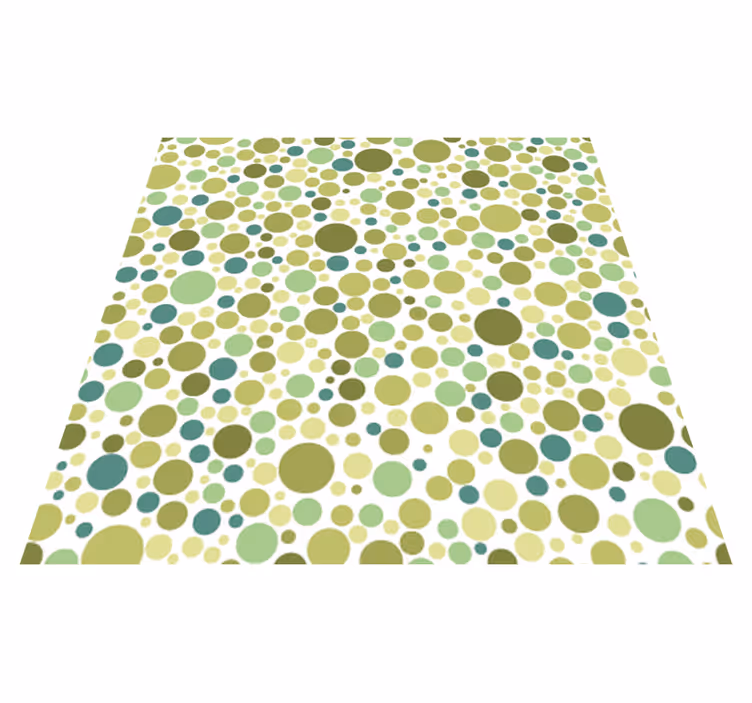 Dining room rug with green polka dots - TenStickers