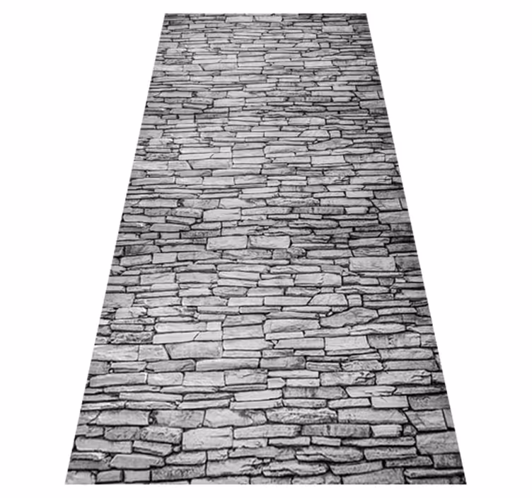 Organised bricks dining room rug - TenStickers