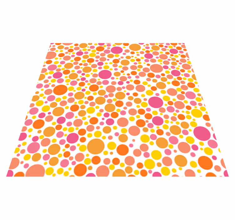 Warm bubbles dining room rug - TenStickers