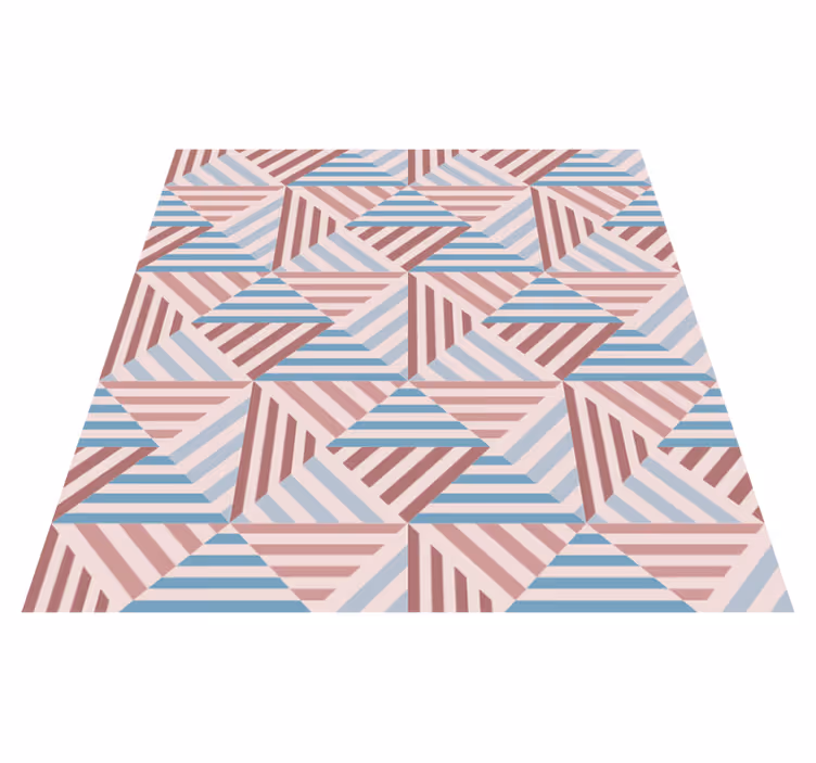 Dining room rug with abstract geometry design - TenStickers