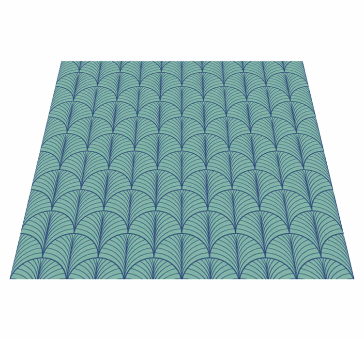 Dining room rug in blue green - TenStickers