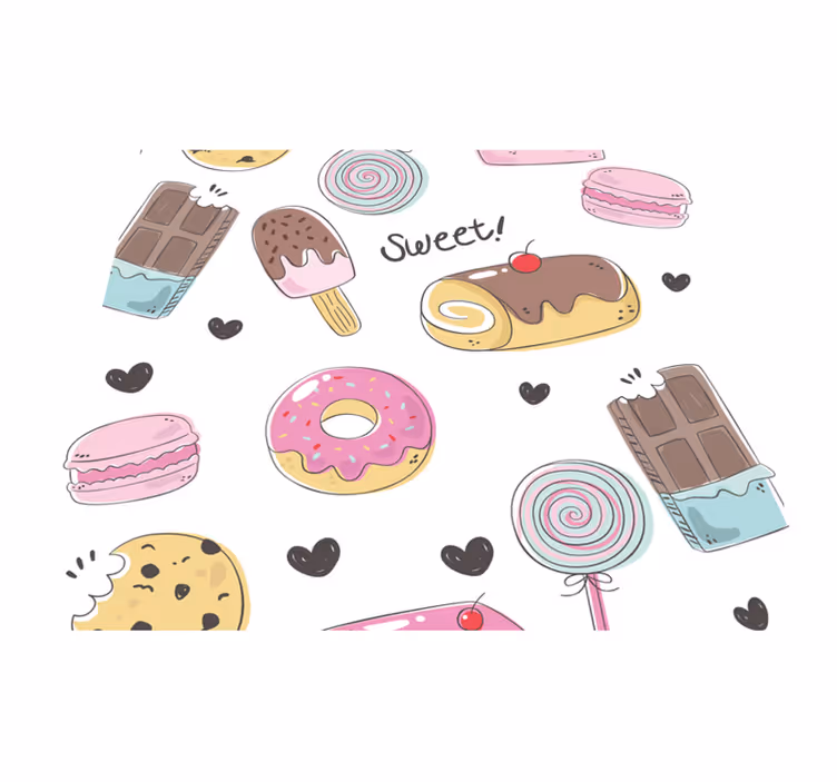 Delicious desserts kitchen vinyl mat - TenStickers