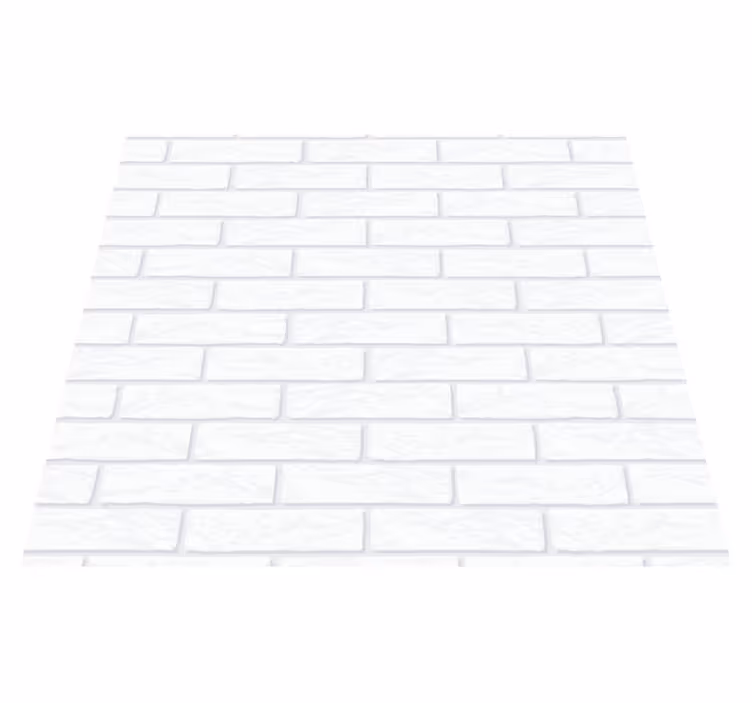 Kitchen vinyl mat white brick design - TenStickers