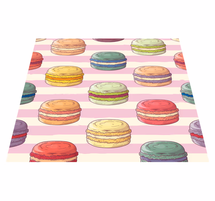 Retro macaroons kitchen vinyl mat - TenStickers