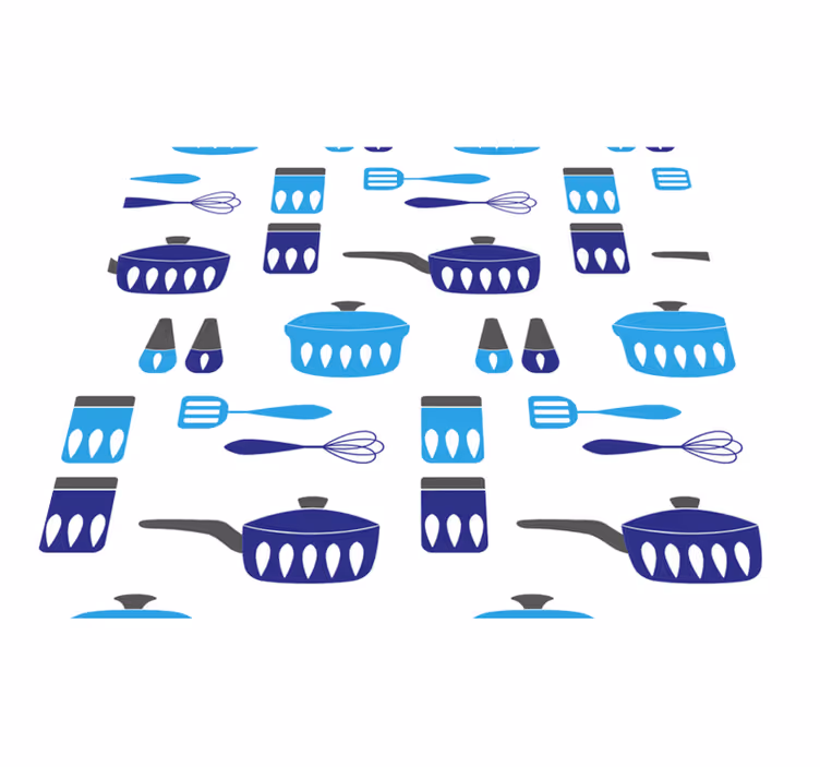Kitchen vinyl mat kitchen utensils wallpaper - TenStickers