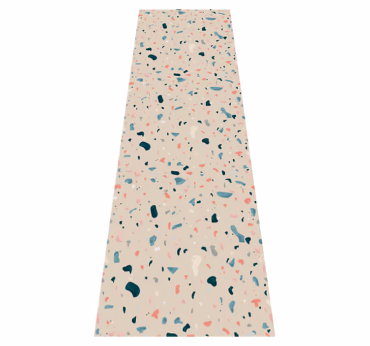 Kitchen vinyl mat hand painted terrazzo design - TenStickers