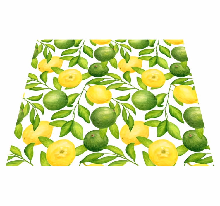 Kitchen vinyl mat lemons and limes design - TenStickers