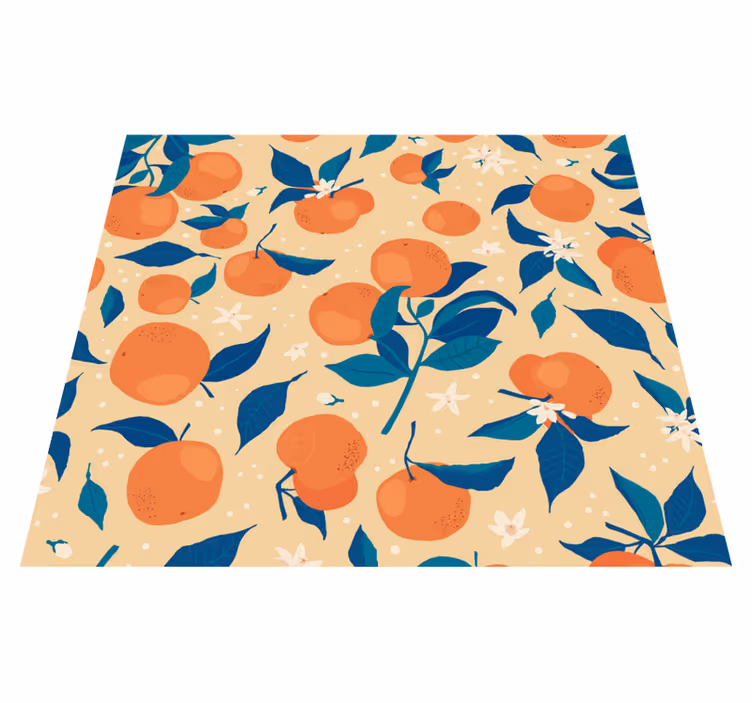 Kitchen vinyl mat with oranges fruit pattern - TenStickers