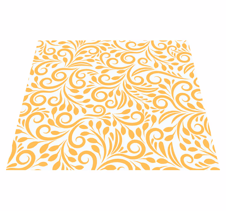 Kitchen vinyl mat with yellow polish flowers - TenStickers