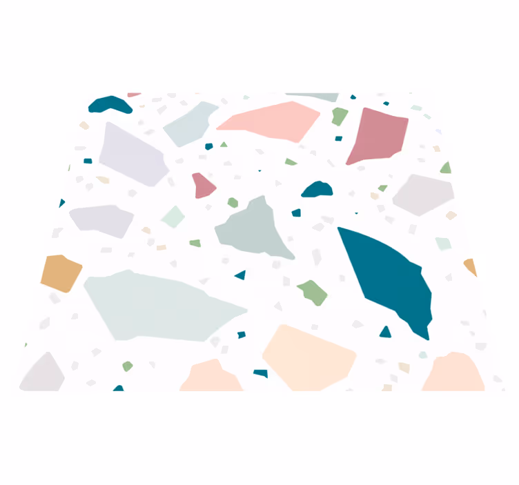 Kitchen vinyl mat with mediterranean terrazzo design - TenStickers