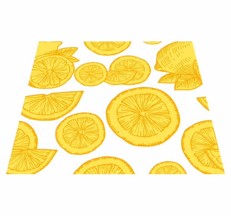 Kitchen vinyl mat orange and lemon design - TenStickers