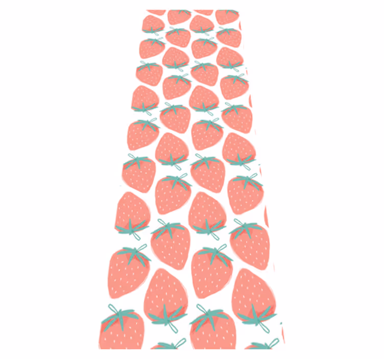 Kitchen vinyl mat seamless pastel strawberry pattern - TenStickers