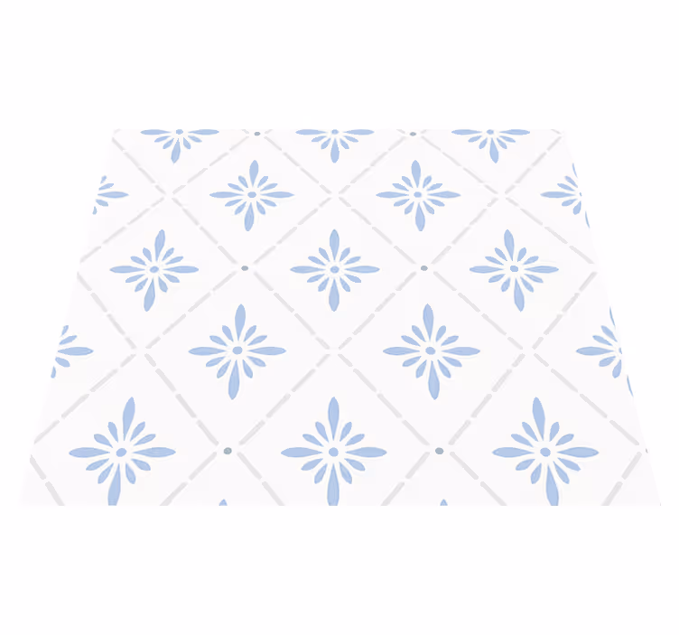 Kitchen vinyl mat blue diamond pattern - TenStickers