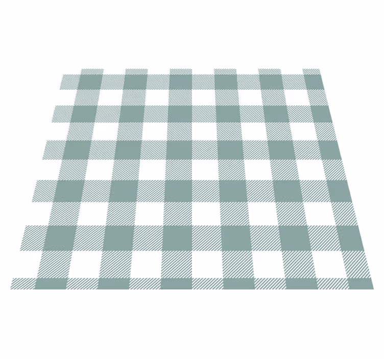 Green tartan kitchen vinyl mat - TenStickers